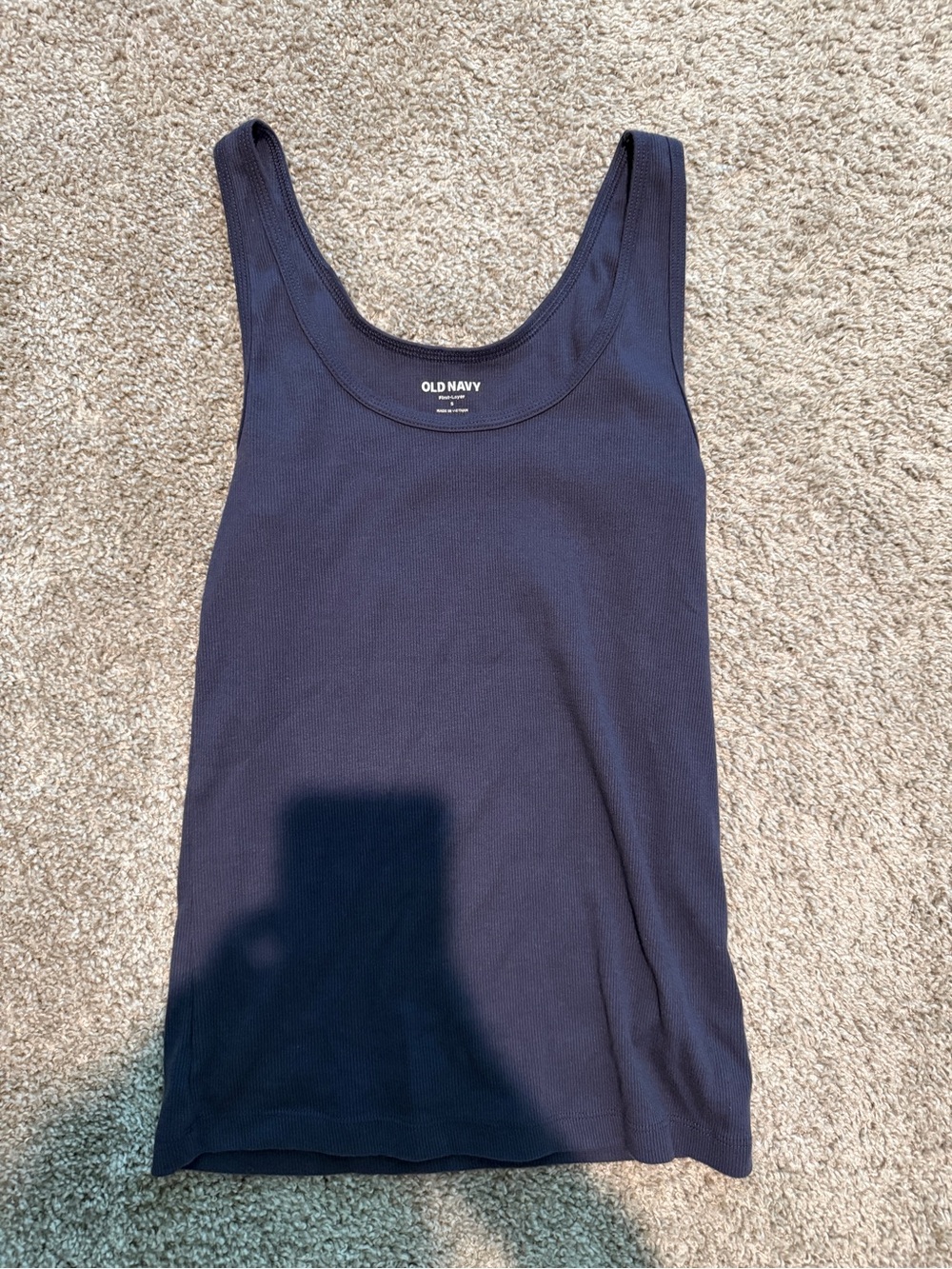 Old Navy Dark Navy Ribbed Scoop Neck Tank Top